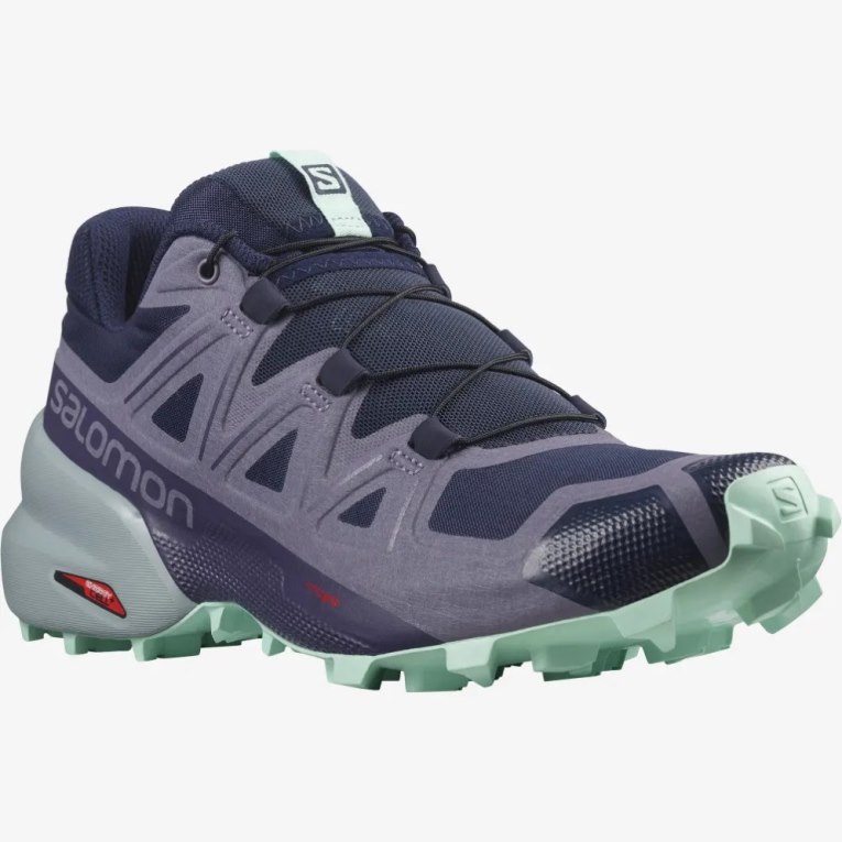 Navy / Purple Salomon Speedcross 5 Women's Trail Running Shoes | PH 67408I